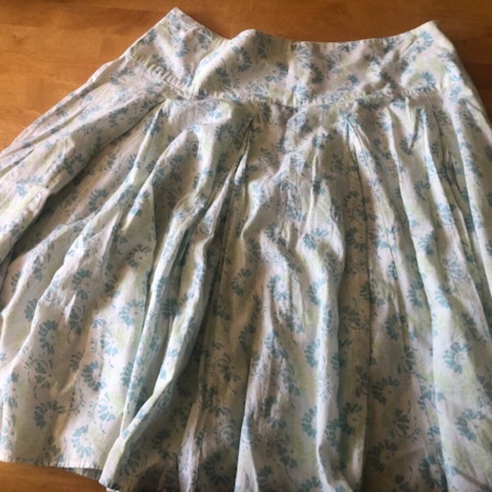White Floral Skirt
